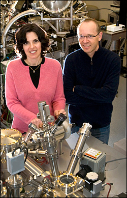 CFN scientists Eli Sutter (left) and Peter Sutter