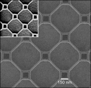 superconducting thin film patterned with nano-loops