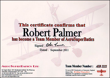 Palmer's certificate