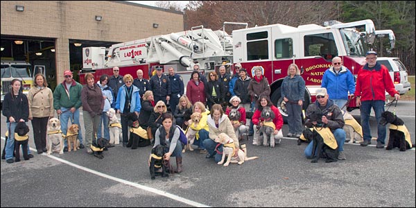 puppies-in-training and their handlers