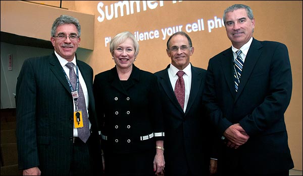 Ken White, Nancy L. Zimpher, Sam Aronson, and Frank Crescenzo