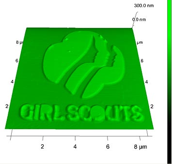 nanoscale image of the Girl Scout logo