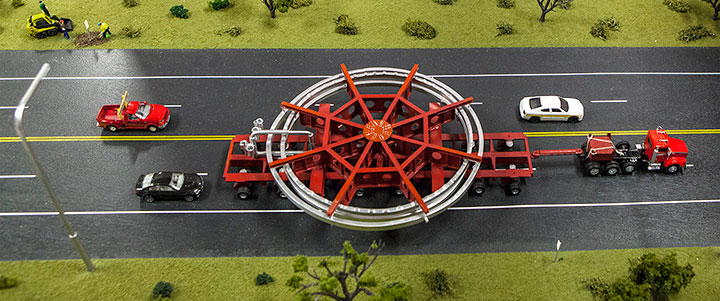 Photo of truck that will be used to transport the g-2 ring