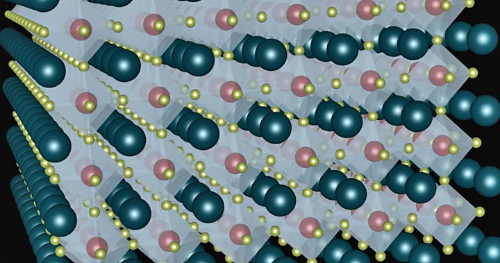 Strontium titanate perovskite lattice