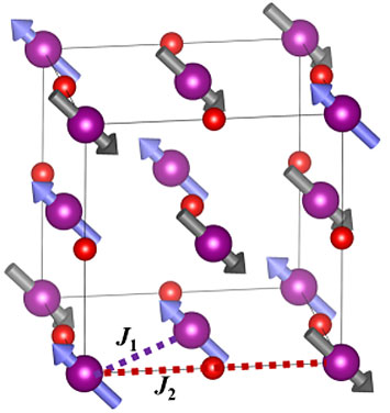 Magnetic structure of manganese oxide