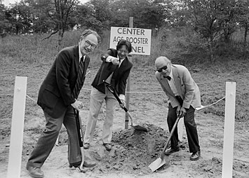 Participating in the groundbreaking ceremony