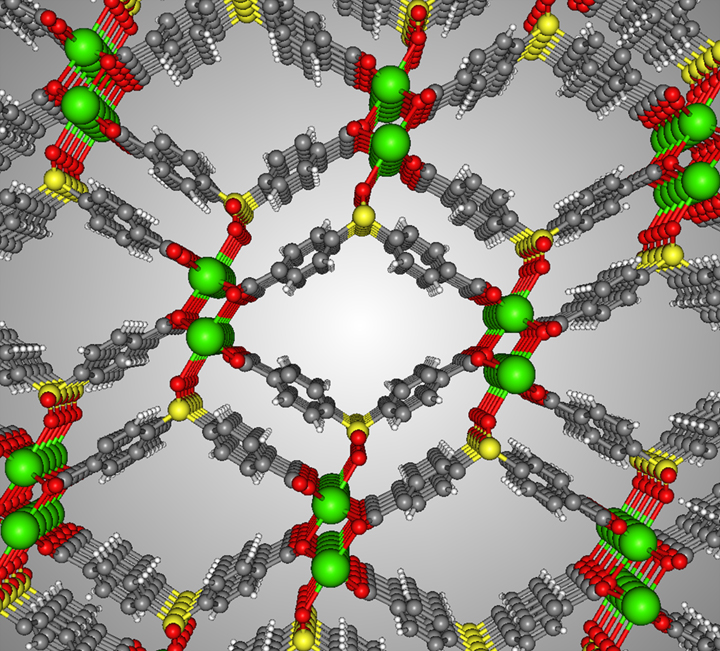 A molecular model of a new metal organic framework