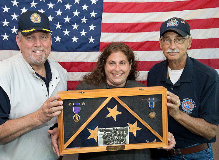 Shadow box WWII American Flag