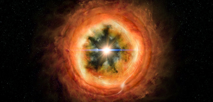 Artist rendition solar nebula dispersal