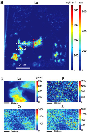 Nanoscale chemical mapping of a battery