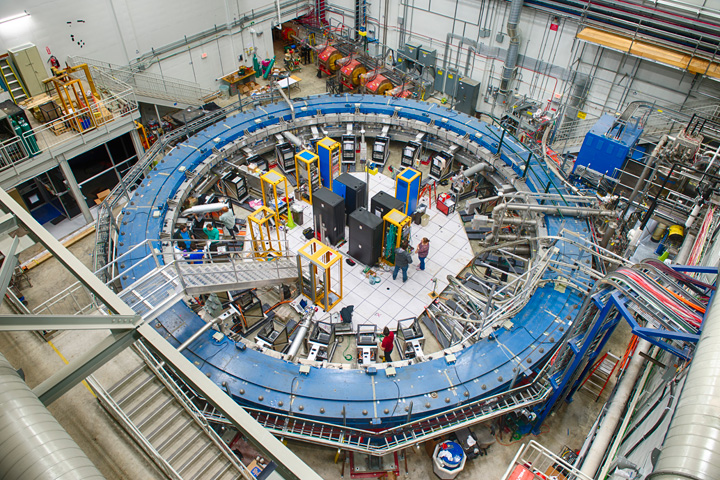 The Muon g-2 ring with instrumentation