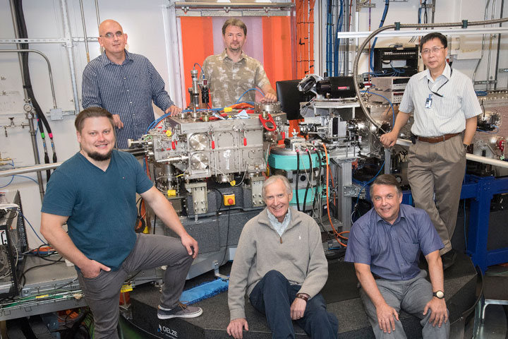 BNL members of team at IXS beamline at NSLS-II