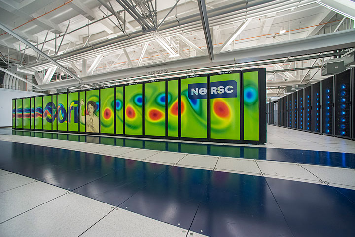 Photo of the Cori supercomputer