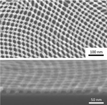 scanning electron microscope images of an inorganic nanomesh