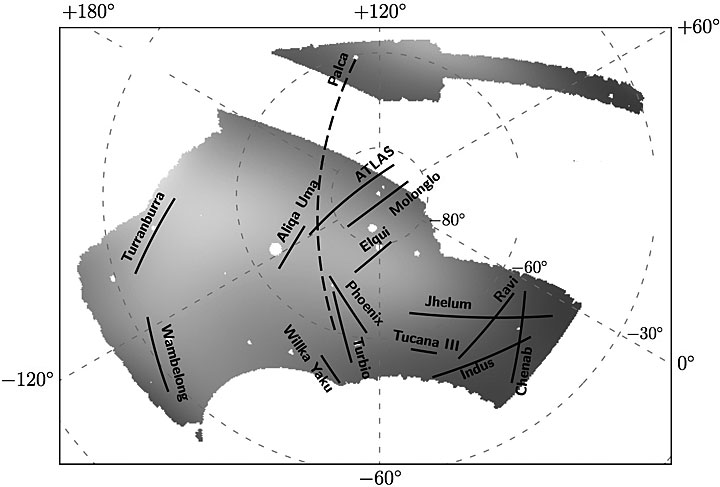 full area of sky mapped by the Dark Energy Survey