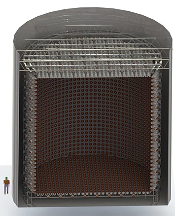 cutaway view of the WATCHMAN antineutrino detector