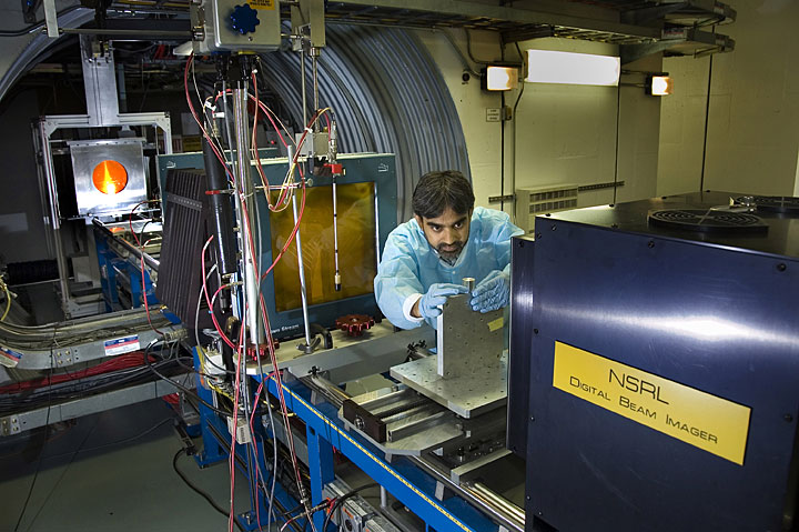 experimental end-station of the NASA Space Radiation Laboratory