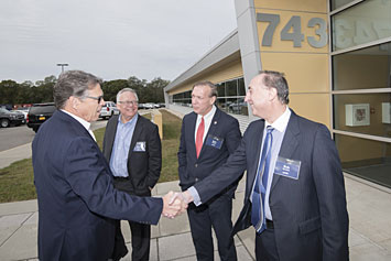 Secretary Perry, Doon Gibbs, Samuel L. Stanley Jr., and Bob Gordon