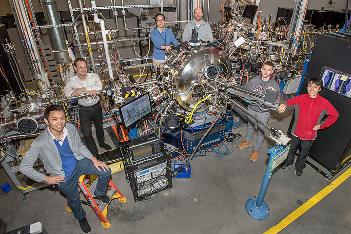 Members of the research team at the CSX beamline