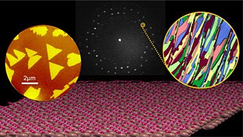 A schematic of hexagonal networks of boron atoms