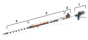 A schematic of low-energy electron cooling at RHIC