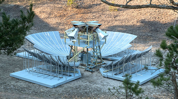 Photo of prototype radio telescope