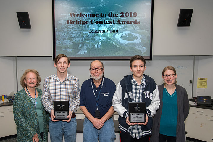 Group photo from the 2019 Regional Model Bridge Building Contest