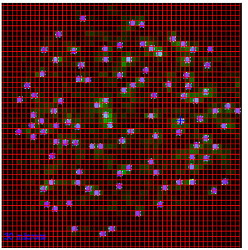 A heat map (green) was used to guide the selection of positions for diffraction data acquisition.