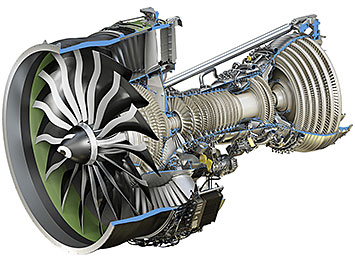 GEnx high+low pressure turbine rendering