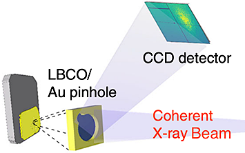 schematic showing how a speckle pattern is measured