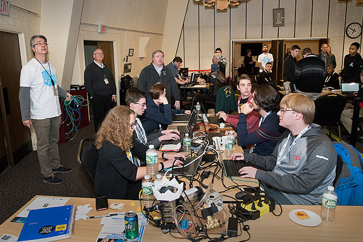 Teams participating in the U.S. Department of Energy's CyberForce Competition