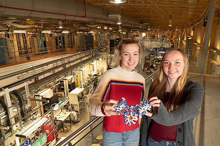 Shelter Island High School students Lauren Gurney and Emma Gallagher