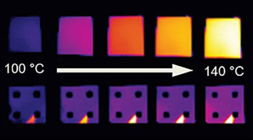thermal images of samples