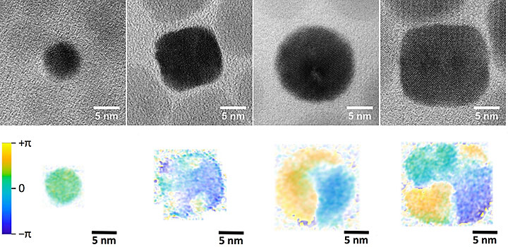 High resolution transmission electron microscope images of magnetic nanoparticles