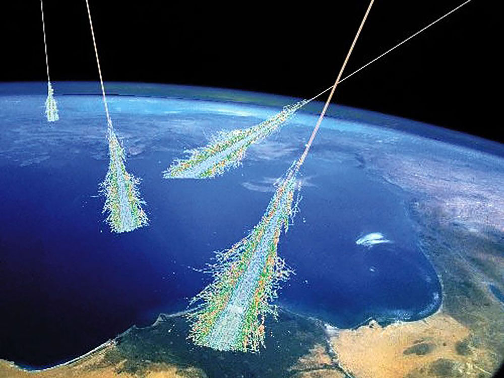 Photo of cosmic ray showers