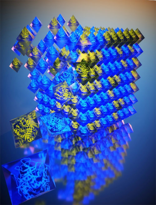 Illustration of a 3D lattice