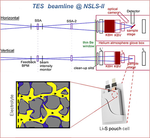 schematics depict the reaction heterogeneity of high-mass-loading sulfur electrodes in practical Li-