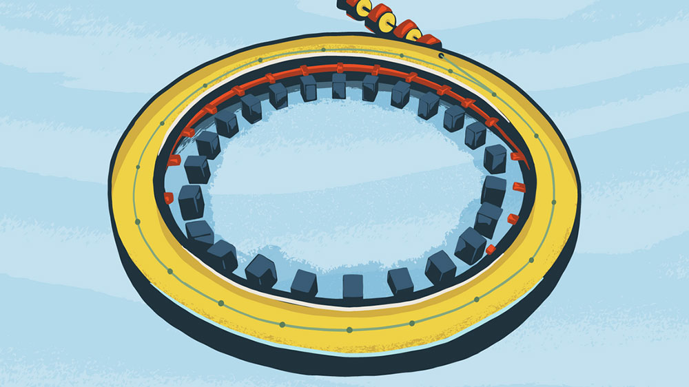 Illustration of the storage ring