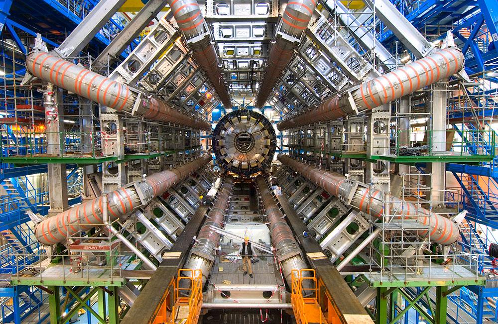 Photo of  ATLAS detector at CERN's Large Hadron Collider