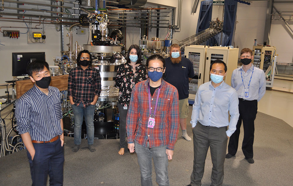 Photo of members of the team at Diamond Light Source