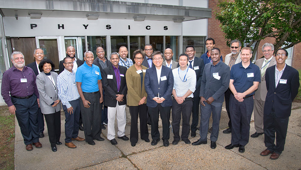 Photo of Mulugeta T. Dugda (third from the left in the front row) is featured with other scientists