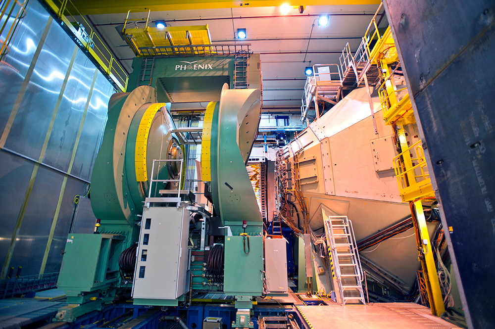 Photo of PHENIX detector at the Relativistic Heavy Ion Collider at Brookhaven National Laboratory