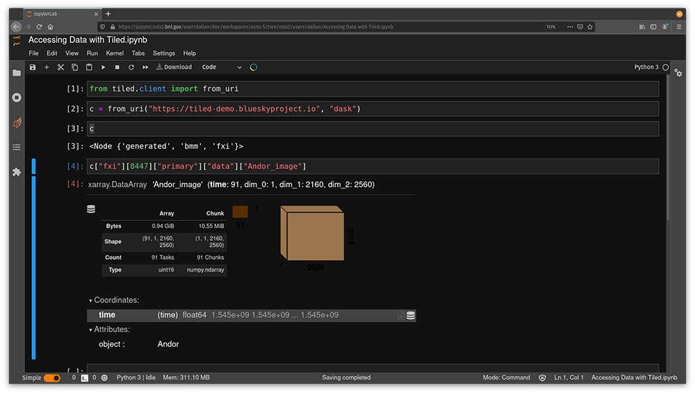 Screenshot of Jupyter Notebook data analysis web application