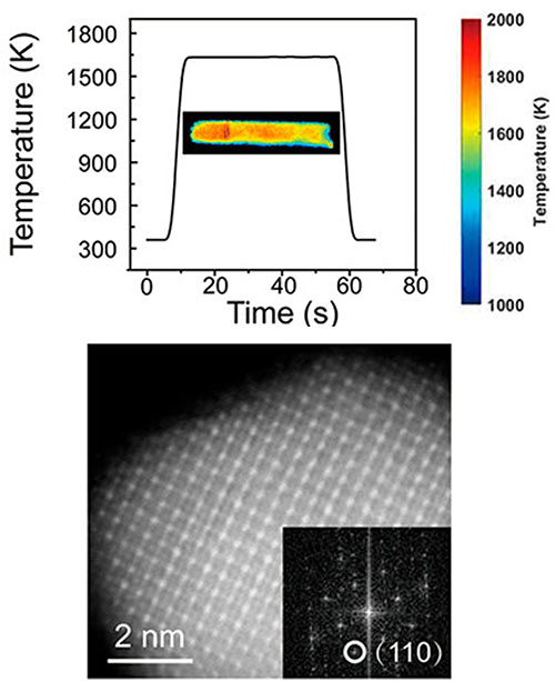 temoerature profile and nanoparticle image