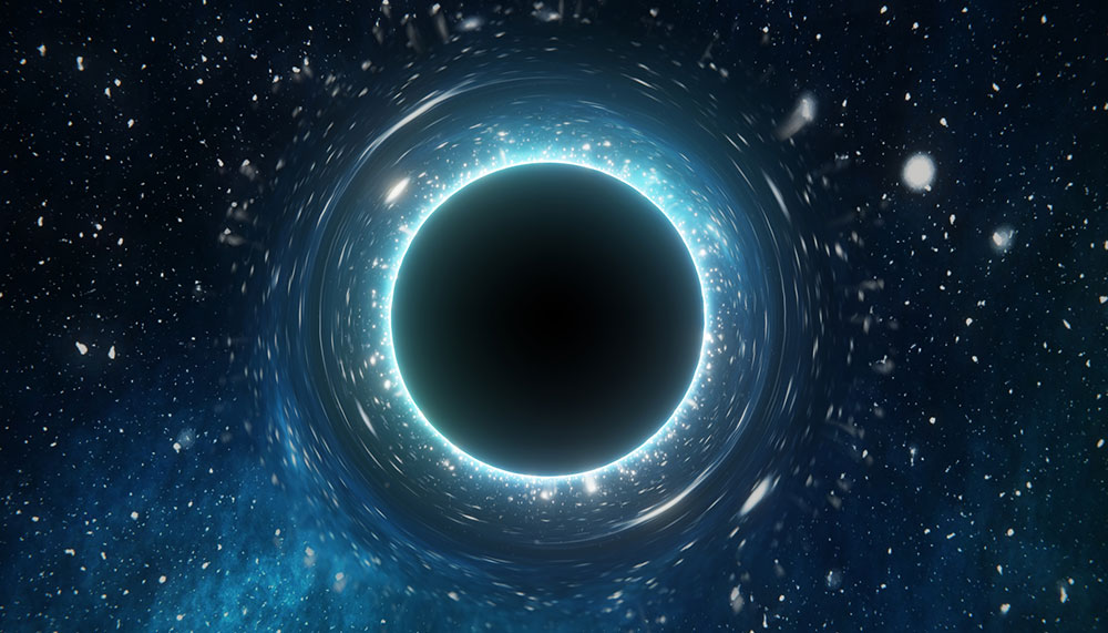 An artist's interpretation of a black hole