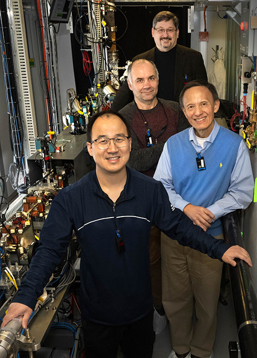 Photo of Junjie Li, Yimei Zhu, Mikhail Fedurin, and Mark Palmer