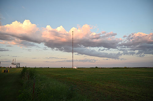 Photo of meteorological instrumentation tower