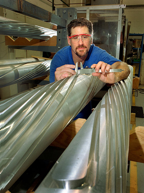 Photo of scientist at Siberian snake magnet