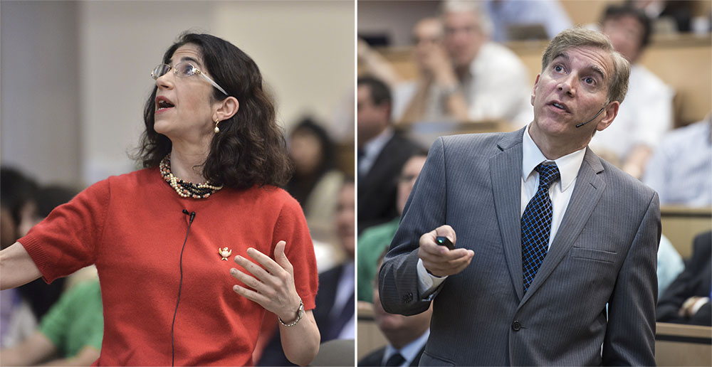 Photo of Fabiola Gianotti and Joseph Incandela