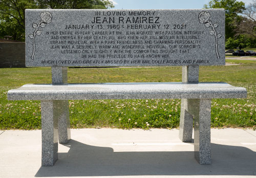 Photo of memorial bench